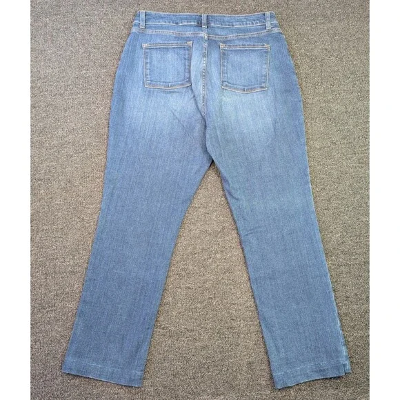 L.L. Bean Womens Size 14 Reg Jeans Stretch Cotton Classic Fit High Rise 34 x 27 - Picture 2 of 7